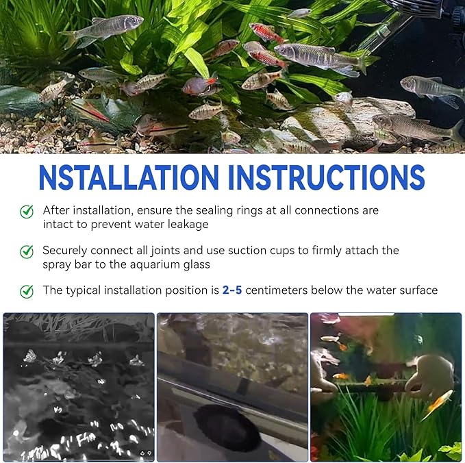 Aquarium FX Spray Bar Kit for Fluval FX2, FX4, FX5, FX6 Canister Filter Aquarium Filter Water Aeration Accessories/Water Dispersion Bar Replacement Parts - Contains 20 Pcs