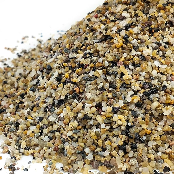 FANTIAN 10 lbs Aquarium Sand, 1/16 Inch Fish Tank Gravel. Decorative Coarse Sand Pea Gravel for Aquarium Substrate, Terrariums, Vase, Plant, Soil Cover and Outdoor Landscaping Small River Rocks