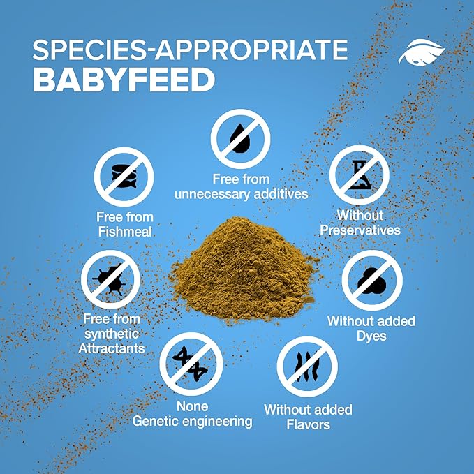 NatureHolic - Baby Shrimp Food, Breeding Food for Shrimp Babies, Made in Germany, Promotes Healthy Growth, Free from Fish Meal and Low-Quality Animal Meals
