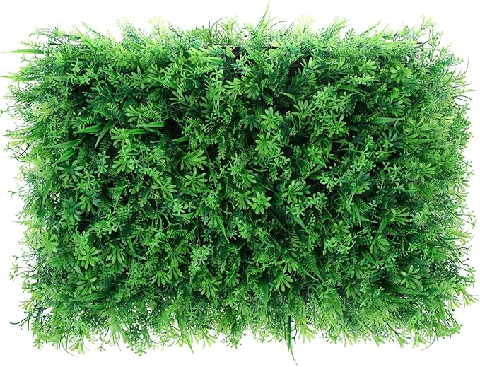 Artificial Aquarium Grass Mat, Aquarium Plants Plastic Grass Wall Fake Lawn Turf Plastic Green Plants Mat for Fish Tank Lawn Decor