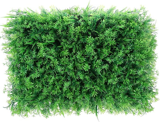 Artificial Aquarium Grass Mat, Aquarium Plants Plastic Grass Wall Fake Lawn Turf Plastic Green Plants Mat for Fish Tank Lawn Decor