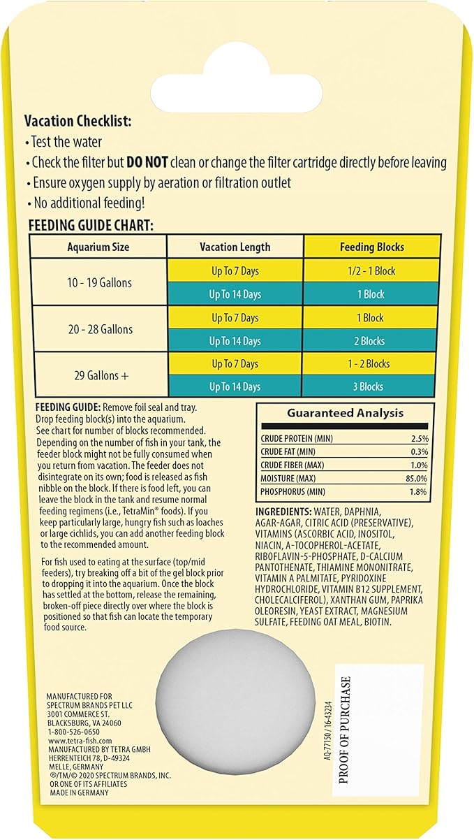 Tetra 77150 Tropical 48 Count Vacation Gel Feeder Block, One Size