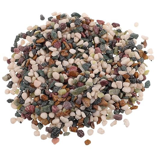 Abaodam Realistic Stream Stones Natural Aquarium Gravel Fish Tank Bottom Decor Sand Black Sand