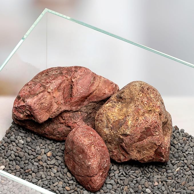 UNS Controsand - Kona, 8L - Natural Freshwater 3-5 mm Dark Gray Gravel - Decorative Small Rocks for Aquascaping Planted Tank - Aquarium Terrarium Substrate for Betta, Shrimp, Fish, Reptile Decor