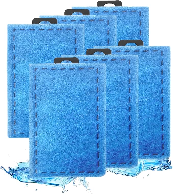driamor 6 Pack Rite-Size E Filter Cartridges Compatible with Marineland Emperor PRO Power Filter 450 and Original Emperor Power Filters 280/400, Filter Cartridge Replacement for Aquarium System