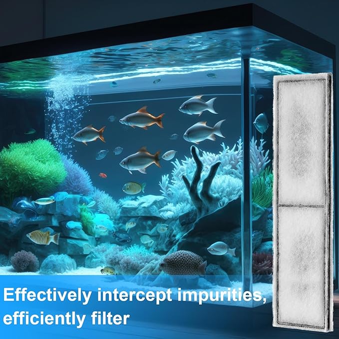 Nosiny Filter Foam Cartridge Pad Compatible with U4 Poly-max with Zeolite Particles Underwater Sponge Aquarium Underwater Filter Replacement Accessories for Aquarium Fish Tank
