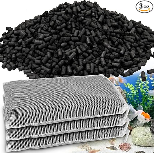 8 Oz Pro-C Aquarium Canister Filter Media Bag Compatible with Penn-Plax Cascade, Canister Filter Carbon Media for Remove Odors & Clear Water, Fish Tank Carbon Filter, 3 Pack (235g/bag)