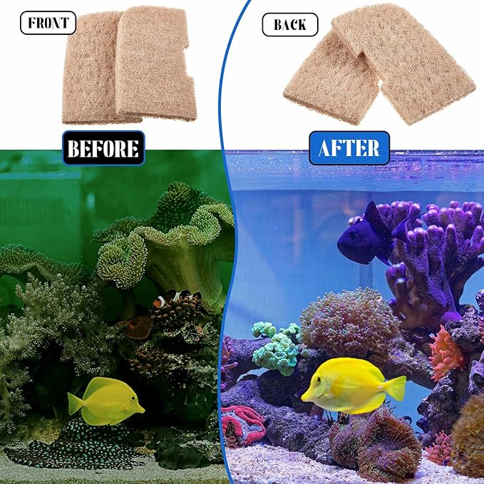 Threlaco 20 Pack Filter Pads Compatible with Fluval 307/407/306/406, Ammonia Remover Fish Tank, Aquarium Filter Replacement Pads for Fish Tank (Ammonia Remover)