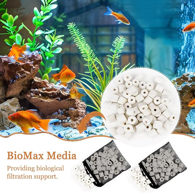 MACIFECI 28 PCS Replacement Filter Media Kit Compatible with Fluval FX2/FX4/FX5/FX6 Aquarium Filters Include Media, Carbon Foam Pad, Water Polishing Pads, Bio-Foam Pads, Foam Block, Mesh Bag