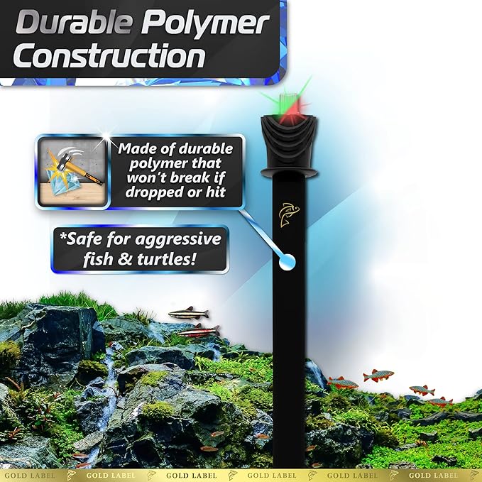 Premium Polymer Aquarium Heater with Advanced LED Temperature Control System - for Fresh & Saltwater Aquariums (300 Watts / 90-125 Gallons)