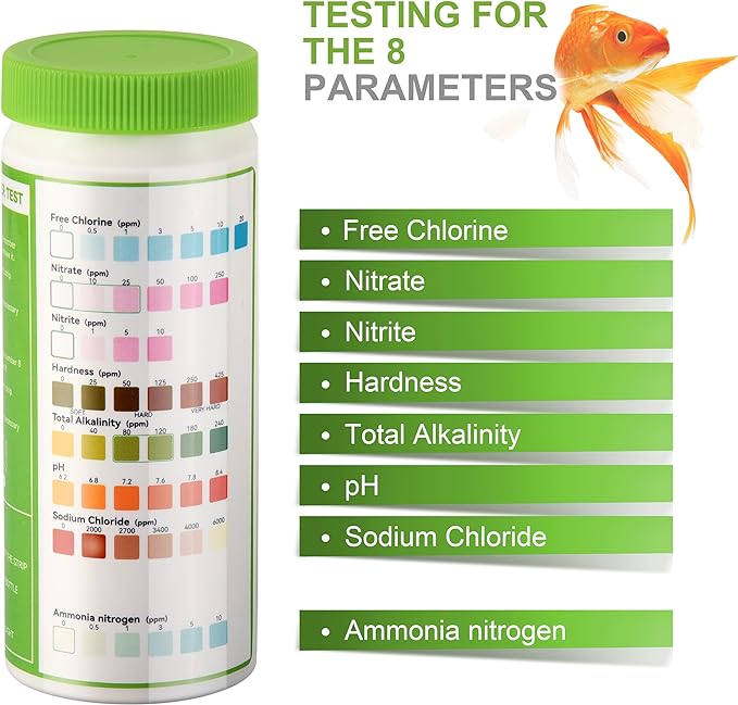 AAwipes 8-in-1 Aquarium Test Kit 50 Strips + Complete Water Testing Kits 100 Strips