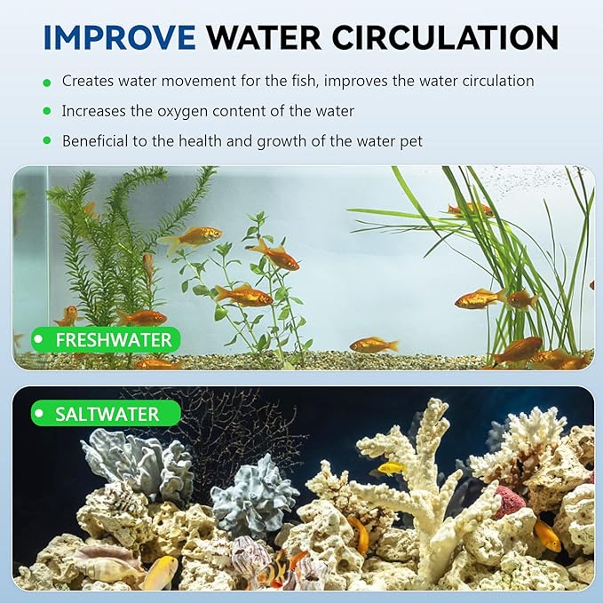 BAOSHISHAN Aquarium Wave Maker Cross Flow Water Circulation Pump for 1.2-3m Long Fish Tank Above 55 Gallon Sea & Fresh Water with Controller (35W)