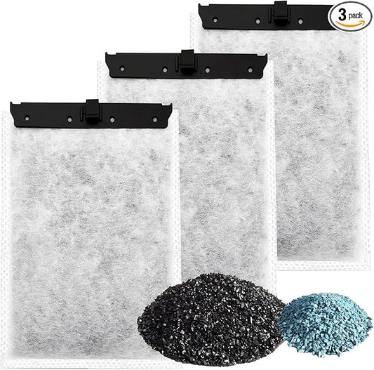 Aquarium 3 Pack Medium Filter Cartridges with Zeolite, Compatible with Whisper Filters 10i, IQ10, PF10 Power Filters