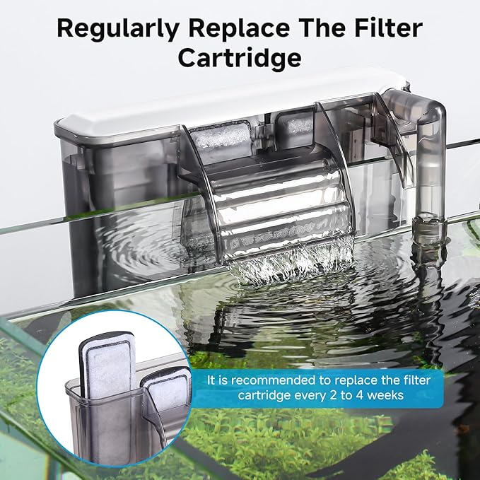 AQQA 12 Packs Aquarium Filter Cartridges with Activated Carbon - Remplacement Fish Tank Filters Cotton