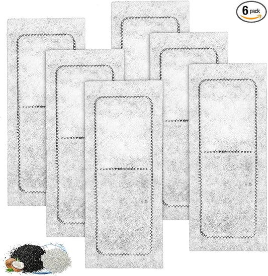 6 Pack Replacement Filter for Marina Slim Filter S10 S15 S20, Fish Tank Filters Cartridges with Carbon and Ceramic, 4 Layer Filtration System, for All Three Marina Slim Filter Models