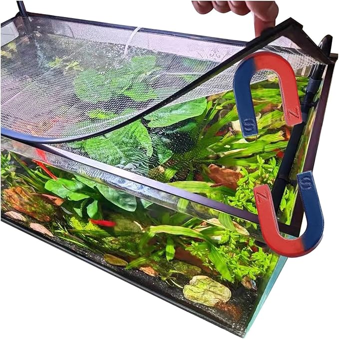 Magnetic Aquarium Lid，DIY Fish Tank Lids，Cut to Size Aquarium Lid, Aquariums Top Cover Terrarium Lids Aquariums Hood, Prevents Jumping and Reptile Escapes(130x60CM/51.18x23.62in)