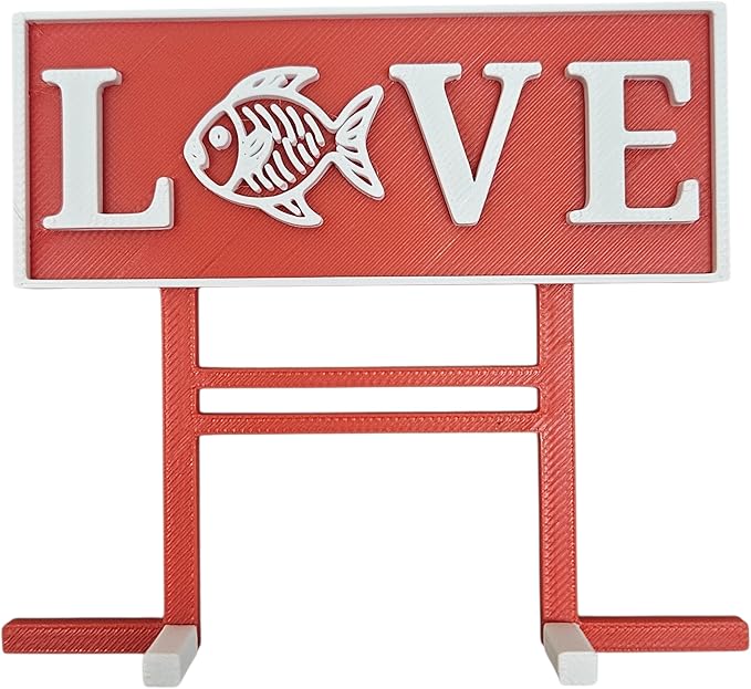 Fish Tank Decor LOVE Sign for Aquariums Fish Lovers Tank Enthusiast