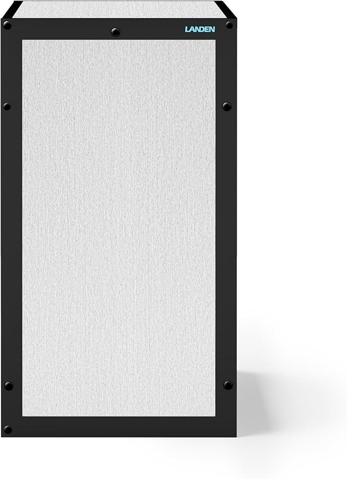 LANDEN Washed Oak Wood Metal Frame Stand, Three-Shelf for Fish Tanks up to 30 Gal, CLX60-60X45X80cm (23.6x17.7x31.49 in), for Fish Tanks and Reptile Terrariums, Home & Office Use