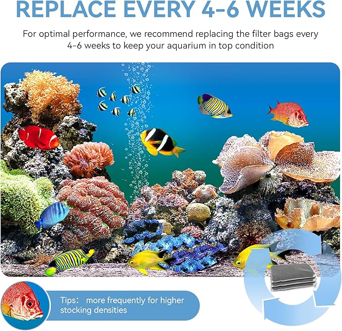 8 Oz Pro-C Aquarium Canister Filter Media Bag Compatible with Penn-Plax Cascade, Canister Filter Carbon Media for Remove Odors & Clear Water, Fish Tank Carbon Filter, 3 Pack (235g/bag)