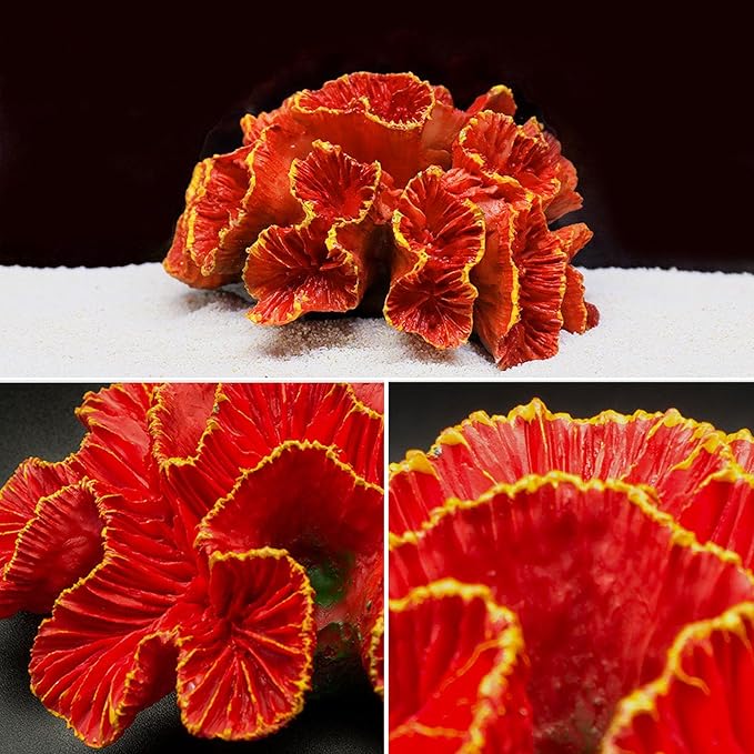 Besimple Aquarium Coral Ornaments Decor Fish Tank Plants Decoration for Aquarium Landscape,Red