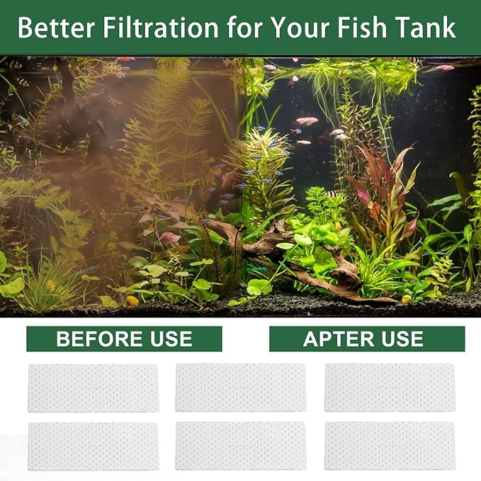 Bio-Screen for Fluval C4 Power Filter, Replacement Aquarium Filter Media, 6PCS Bio Foam Replacement Set, Filter Media for Freshwater & Saltwater Aquariums