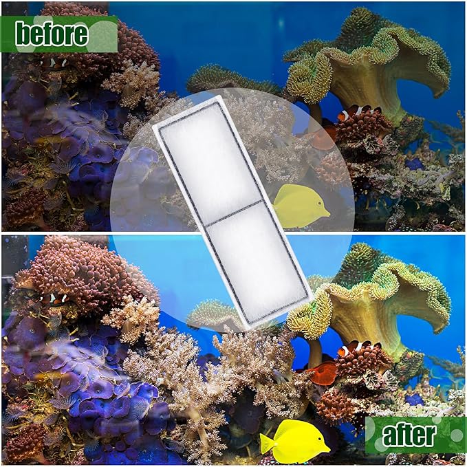 Pangda Carbon Filter Foam Pad Compatible with U3 Filters Range of Internal Underwater Sponge Aquarium Underwater Filter Accessories for Internal Replacement Aquarium Fish Tank(8 Pcs)