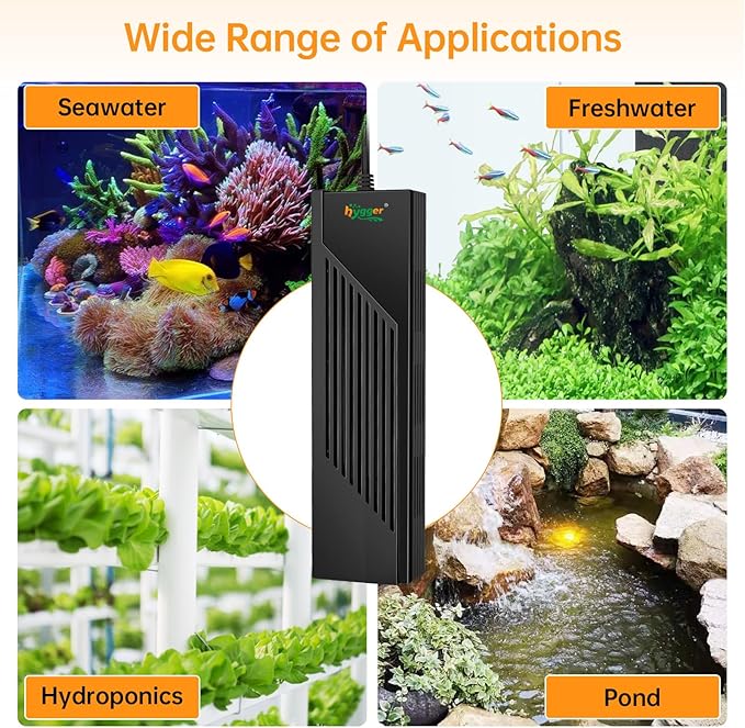 hygger Aquarium Heater with Intelligent Temperature Controller, 800W for 80-220 Gallon Submersible Fish Tank Heater with Leaving Water Automatically Stop Heating System, for Freshwater Saltwater