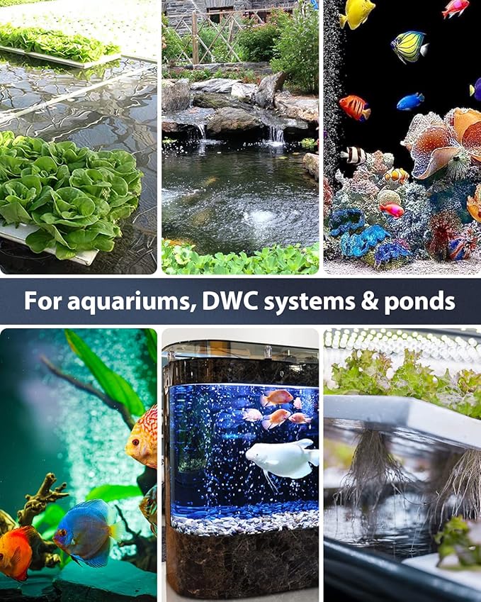 Pawfly Aquarium Air Stone Bar Bubbler 12 Inch, Fish Tank Bubbler Stone with 4 Suction Cups Square Oxygen Diffuser for Air Pump Fish Tank Pond and DWC Reservoir, 4 Pack
