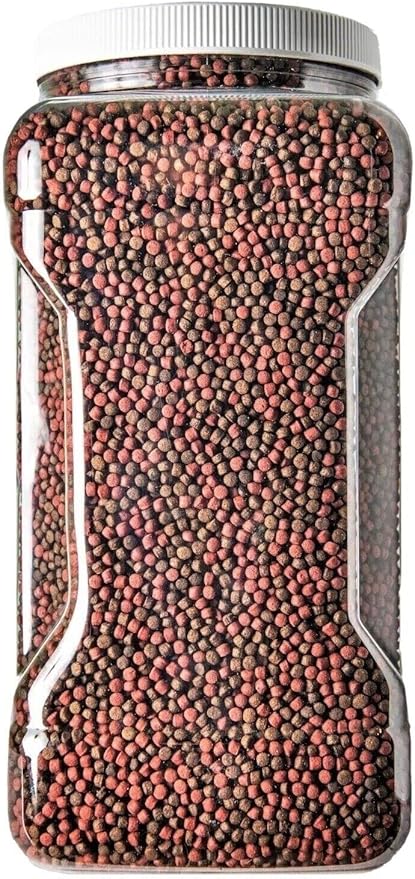 3mm California Blackworm & Beef Heart Floating Pellets, for Discus, Cichlids All Tropicals, Koi and Pond Fish…1-lb & 6oz Med Jar