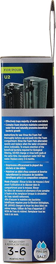 Fluval U2 Underwater Filter Foam Pad