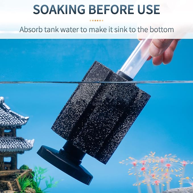 Pawfly Large Aquarium Bio Sponge Filter Quiet Betta Fry Shrimp and Small Fish Foam Filter for Fish Tank up to 50 Gallon