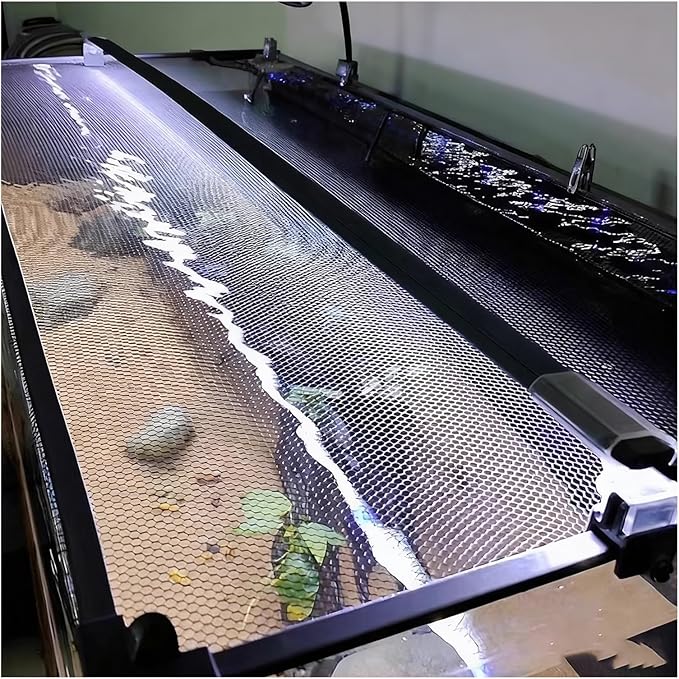 LZMZMQ DIY Magnetic Aquarium Anti-Jumping Net Cover, Custom Mesh Terrarium Lid Fish Tank Hood, Cat Proof Screen Covers with Fresh Air Netting, Cut At Will(L23.6xW11.8in/60x30cm)