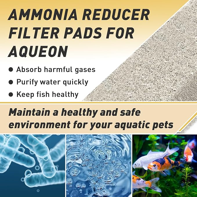 30 Count Ammonia Reducer Filter Pads for Aqueon - Replacement Filter Cartridges Small for Aqueon QuietFlow LED PRO Model 30 and 50
