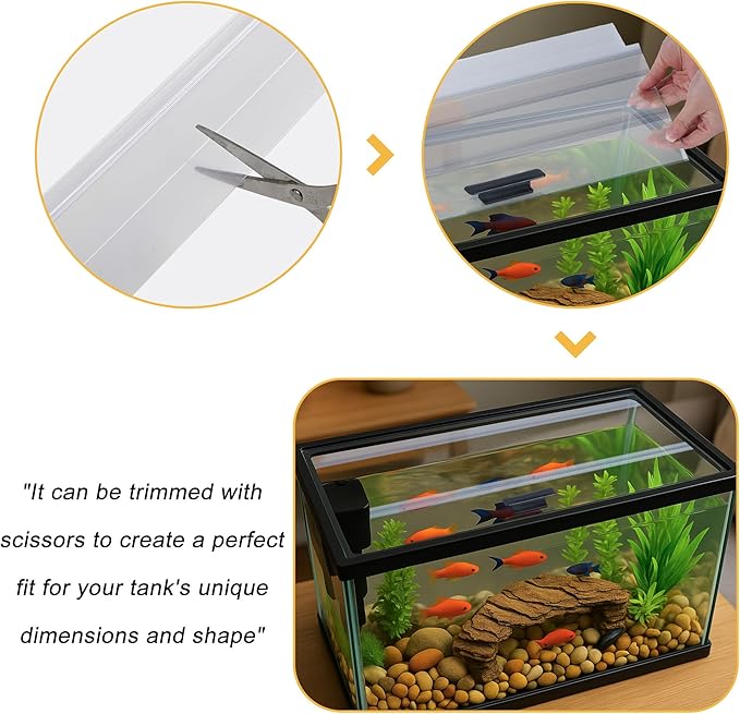 29.21x11.69 x0.16in Clear Tempered Glass Canopy,Aquarium Fish Tank Hoods FITS for Most 20Long/29 Gallon Fish Tanks (Aqueon, Marine Land & Perfecto)