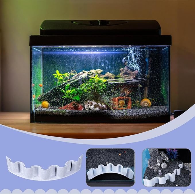 Aquarium Substrate Barrier Divider | Fish Tank Sand Screen Fence for Landscaping, Decorative Board to Separate Gravel & Soil Layers in Aquariums, Terrariums & Planted Tanks Setup