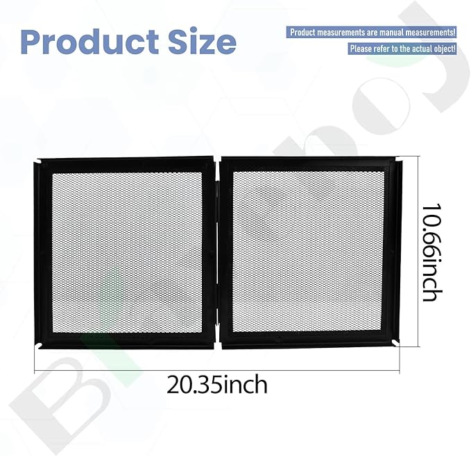 Braveboy Screen Cover for Hinged Door, for 10, 15 High, 20 X-Tall Gallon Aquariums & Glass Tanks, Black - Easy Ventilation