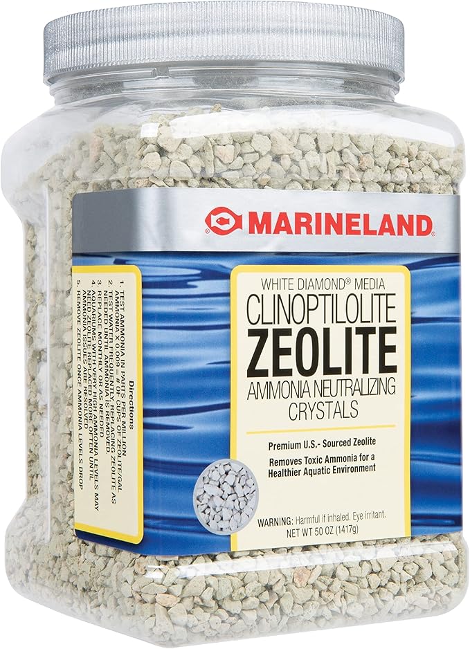 Marineland White Diamond 50 Ounces, Removes Toxic Ammonia, Aquarium Filter Media (Pack of 2)