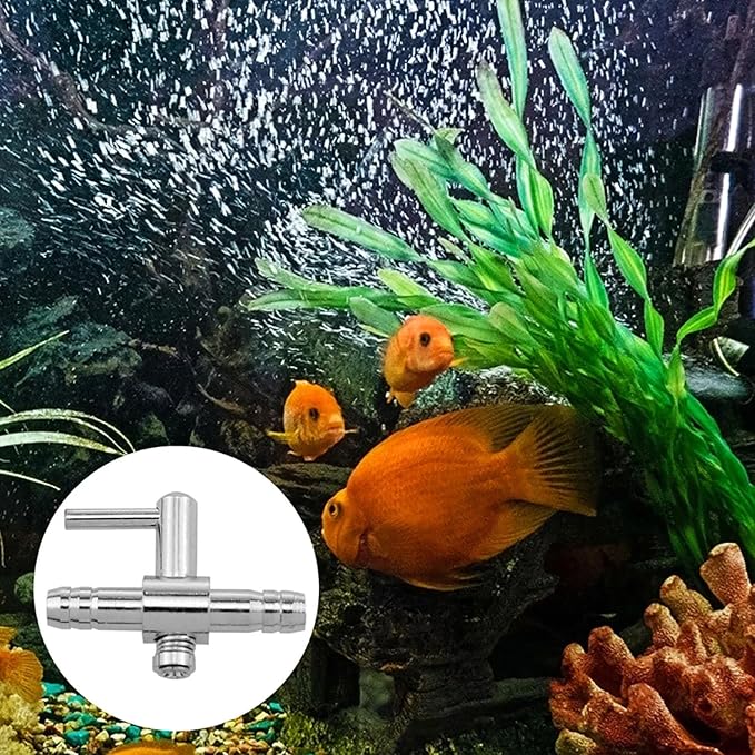 Lovelysp Aquarium Metal Gang Valves Fish Tank Air Flow Control Lever Pump Air Flow Distributor Splitter for Air Pump for Aquarium Tanks 4PCS (1.18inch)