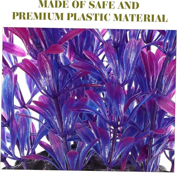 GANAZONO Aquarium Plant Decor Realistic Artificial Water Grass for Fish Tank Aquatic Plants for Decoration for Reptile Cages and Aquariums