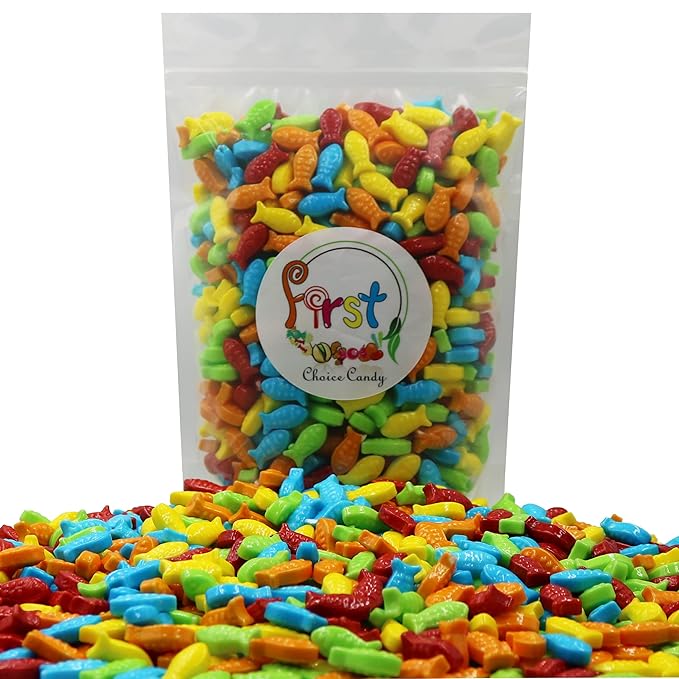 Rainbow Aquarium Fish Assorted Mini Guppies Hard Candy (Regular, 10 Pound (Pack of 1))