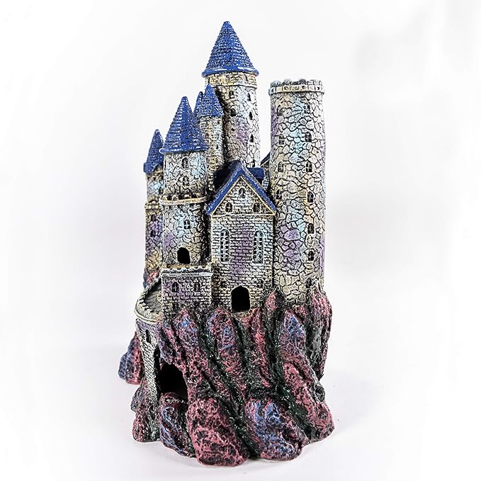 Penn-Plax Age-of-Magic Wizard’s Castle Aquarium Décor – Resin for Freshwater and Saltwater Fish Tanks – Large (RRW8)