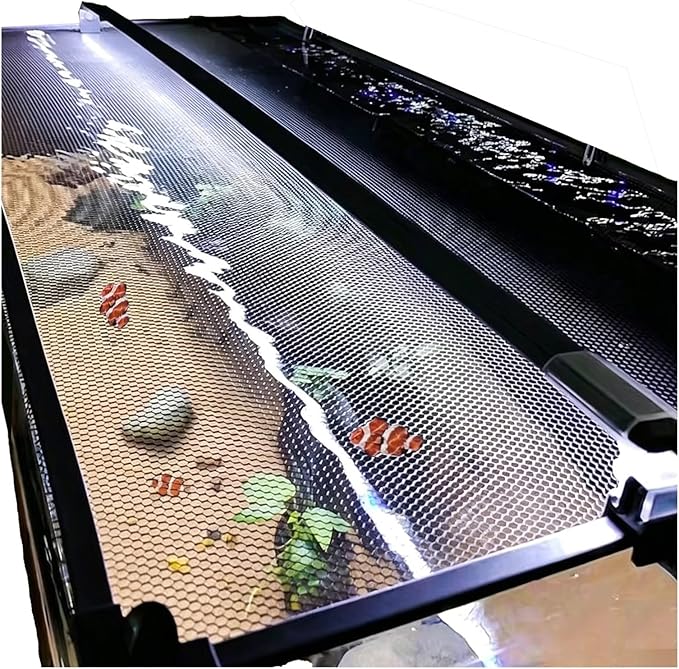 Magnetic Fish Tank Lids，DIY Fish Tank Lid Replacement，Cuttable Aquarium Lids, Terrarium Lid Aquarium Hood，Prevents Jumping and Reptile Escapes(20x20CM/7.87x7.87in)