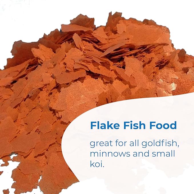 Toledo Goldfish Ornamental Live Goldfish and Koi Food for Ponds, Aquariums, and Tanks - Flake Food, 4.8 Ounces