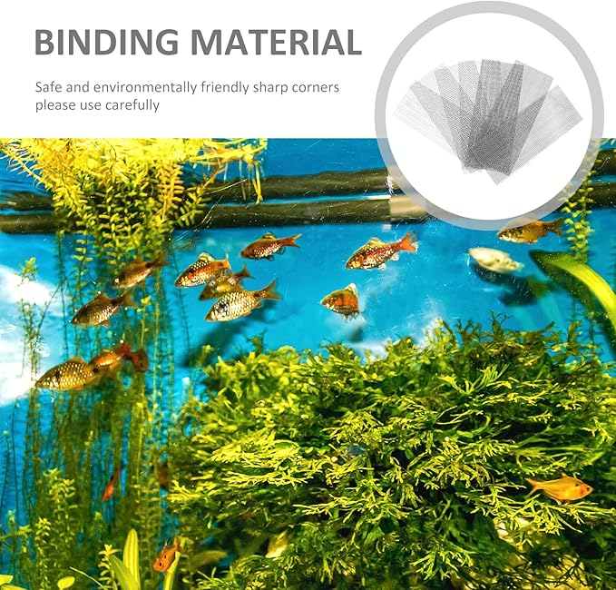 Beaupretty 10pcs Aquatic Planting Mesh Moss Fixed Net Stainless Steel Net Aquatic Moss Mesh Fish Tank Accessory Aquarium Grass Fixed Fish Tank Plant Plant Aquarium s