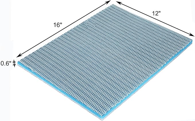 AQUANEAT Aquarium Filter Sponge 8-Layer Filter Media Pad, Cut-to-Size Foam Floss for Fish Tank Sump Pond (16" x 12" x 0.6")