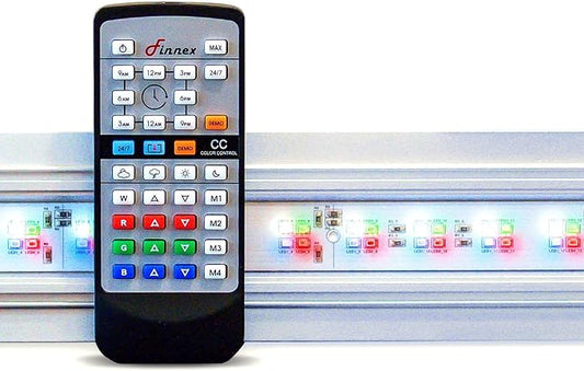 Finnex Planted Plus True 24/7 + HLC Aquarium LED Light, Automated Full Spectrum Fish Tank Light, True 660nm Deep Red Plant LEDs, 24 Inch, (HLC-24)