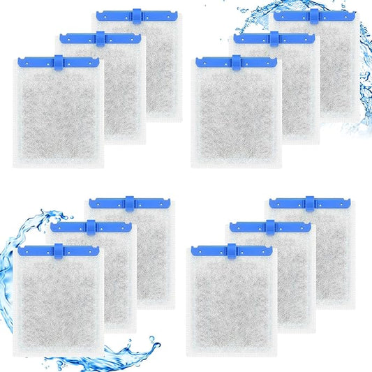 12 Large Filter Cartridges Compatible with Tetra Whisper Bio-Bag Filter Cartridges Large, for Whisper 20i 40i, IQ20/30/45/60,PF20/30/40/60 and Repto Filter, for Large Aquarium Filter Cartridge
