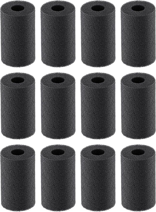 Pawfly 12 Pack Pre-Filter Sponge, 0.6" Aquarium Intake Filter Sponge Foam Cover Rolls for Small Fish Shrimp Fry Fish Tank Covers Accessories