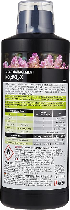 Red Sea NO3:PO4-X, Nitrate and Phosphate Reducer, 1 Liter