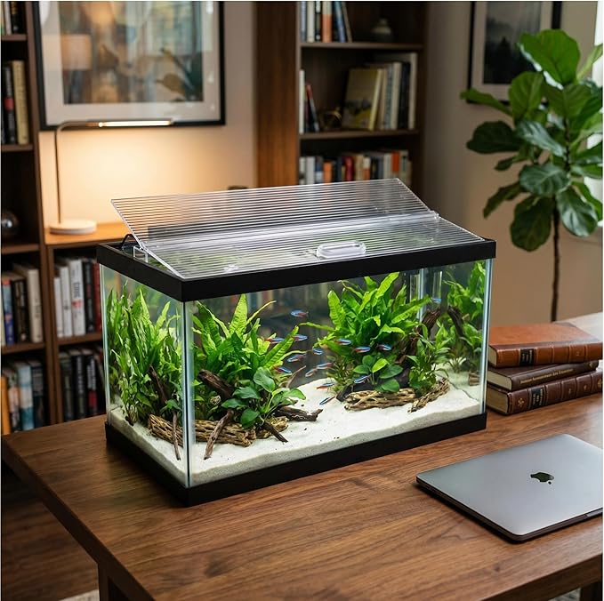 Aquarium Canop Polycarbonate 23.07 x 11.69 x 0.24 for 15/20/29 Gallon Without Center Brace Aquariums Cover Aquarium Lid，Clear